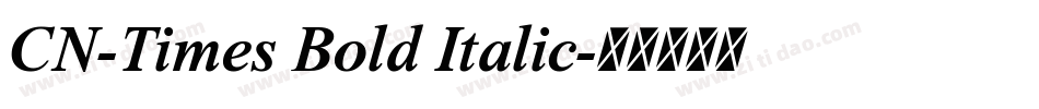 CN-Times Bold Italic字体转换